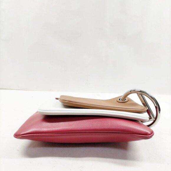 Fendi Cosmetic Pouch Red Leather 499-052925 - Picture 5 of 13